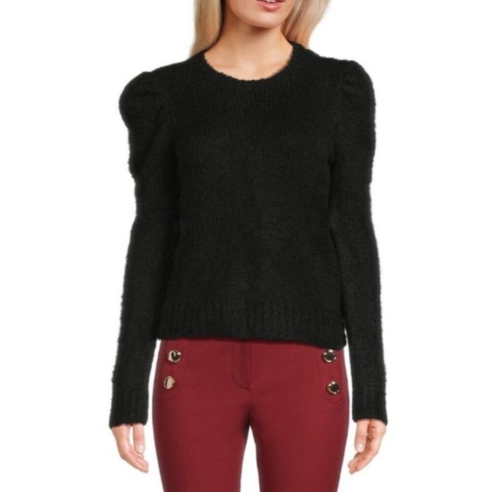Derek Lam 10 Crosby Black Alpaca Blend Puff Sleeve Sweater Women’s Size S